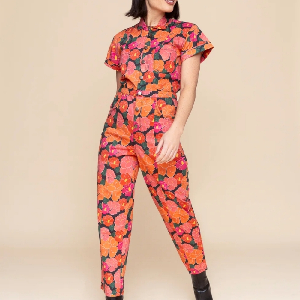 Mixed By Nasrin The Classic Jumpsuit In Ruby - Picture 3 of 16